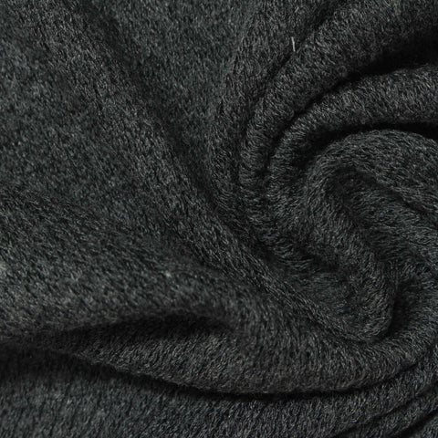 Dark Grey Marl Piqué Knit, Poly-Viscose, 190 gsm