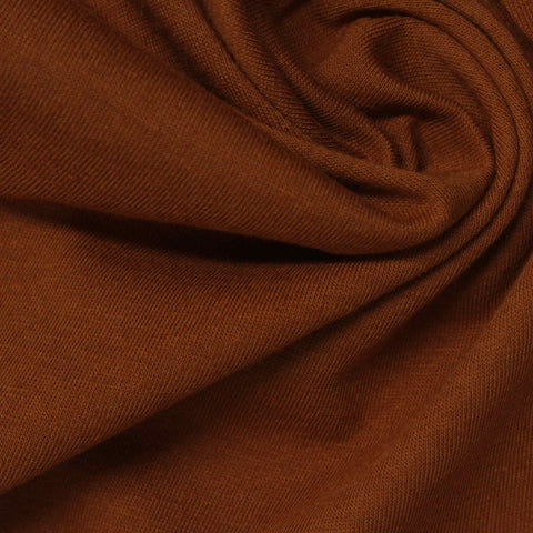 100% Cotton Jersey Knit Fabric, 145 gsm, 160 cm — Brown