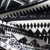 Black Horizontal-Band Knit, Polyester — photo 3