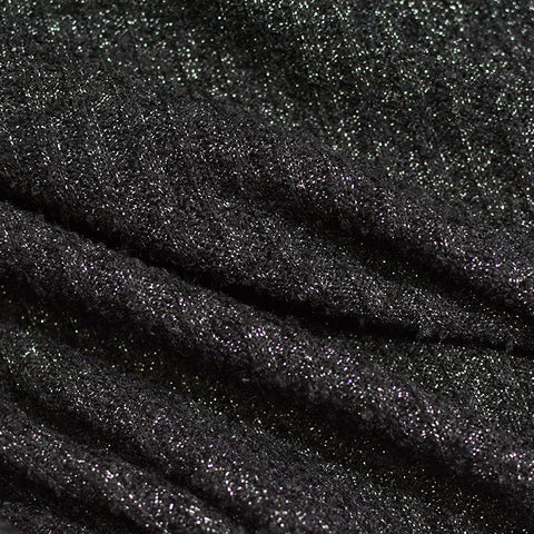 Silver Marl Rib Knit, Polyester
