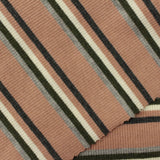 Pink Horizontal-Stripe Rib Knit, Cotton-Poly — photo 3