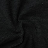 Rib Knit Fabric, 310 gsm, 160 cm — Black — photo 3