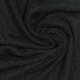 Jacquard Viscose Stretch Knit Fabric, 210 gsm, 145 cm — Black — photo 3