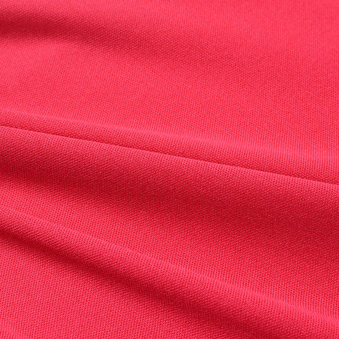 100% Polyester Interlock Knit Fabric, 110 gsm, 175 cm — Red