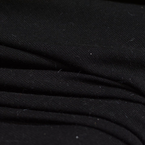 Polyester Viscose Stretch Jersey Knit Fabric, 203 gsm, 170 cm — Black