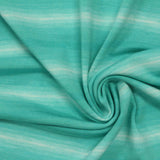 Teal Stripe Jersey Knit, Poly-Viscose — photo 3