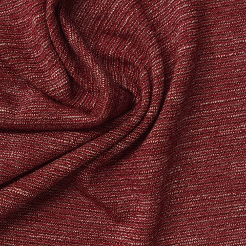 Red Marl Jersey Knit, Poly-Viscose, 160 gsm