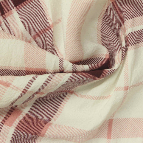Cream Bold-Plaid Woven, Polyester