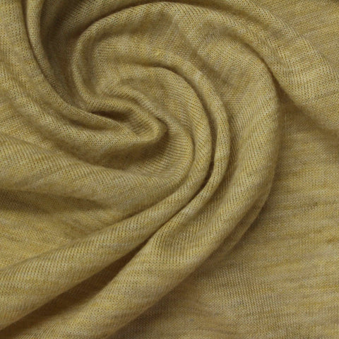 Heathered Yellow Marl Jersey Knit, Poly-Viscose