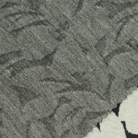 Black Floral Interlock Knit, Polyester