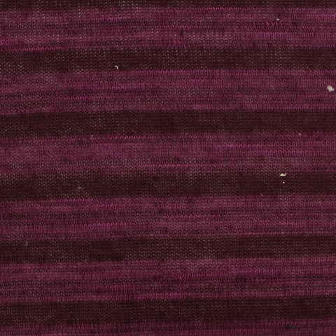 Dark Maroon Horizontal-Stripe Chunky Knit, Poly-Viscose
