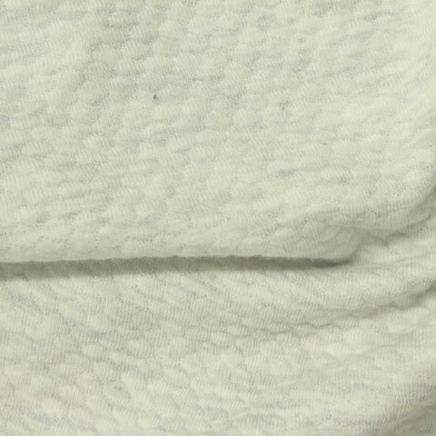 Light Off-White Tone-on-Tone Honeycomb Jacquard, Poly-Viscose