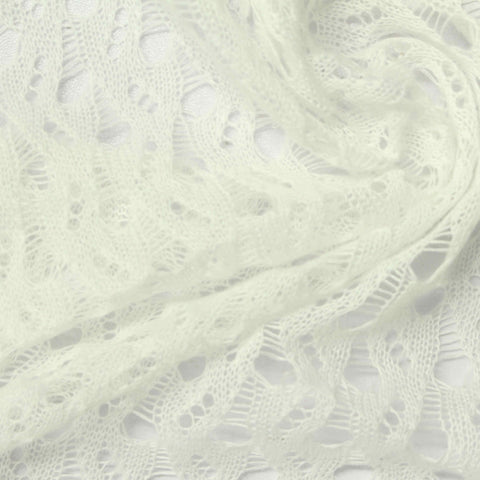 White Dot Pointelle Knit, Polyester