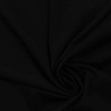 Nylon Viscose Stretch Ponte Knit Fabric, 180 gsm, 155 cm — Black — photo 3