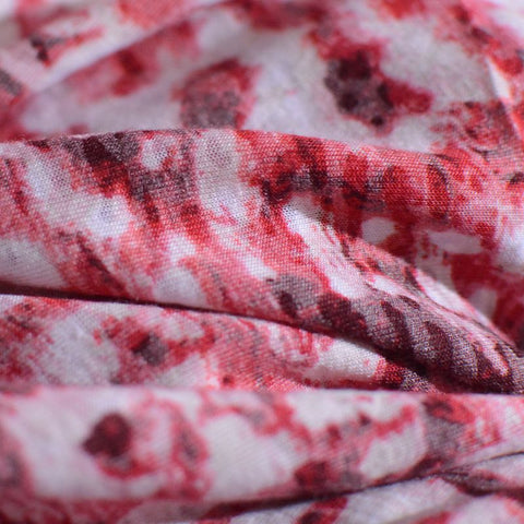 Red Abstract Jersey Knit, Poly-Viscose