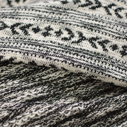 Black Geometric Jacquard, Cotton, 270 gsm