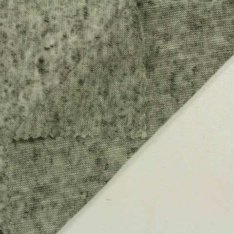 Light Green Heathered-Marl Jersey Knit, Poly-Linen