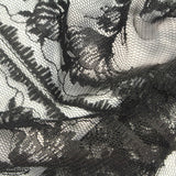 Black Abstract-Floral Lace, Polyester — photo 3