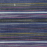 Blue Horizontal-Stripe Crepe, Polyester — photo 3