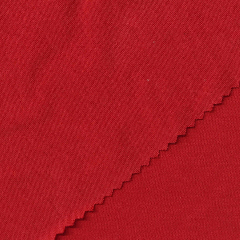 100% Cotton Interlock Knit Fabric, 192 gsm, 187 cm — Red