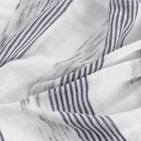 Dark Blue-Grey Vertical-Stripe Jacquard, Polyester