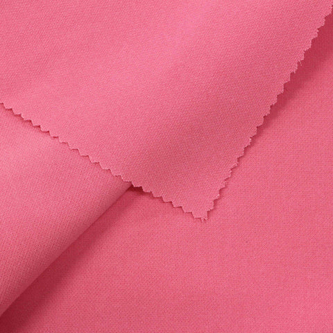 Polyester Viscose Stretch Woven Fabric, 297 gsm — Pink