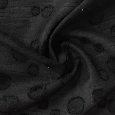 Black Dots Chiffon, Polyester, 94 gsm