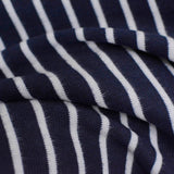 Striped 100% Polyester Chunky Knit Fabric, 305 gsm, 112 cm — Navy — photo 3