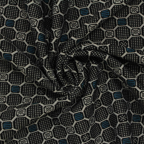 Black Squares Jacquard, Viscose-Poly