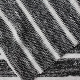Black Horizontal-Stripe Rib Knit, Viscose-Poly — photo 3