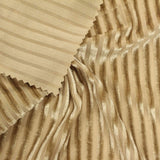 Polyester Stretch Velvet Fabric, 221 gsm — Khaki — photo 3
