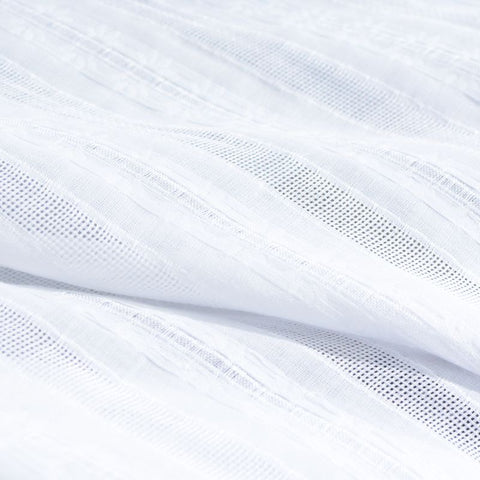 White Vertical-Stripe Jacquard, Cotton-Viscose