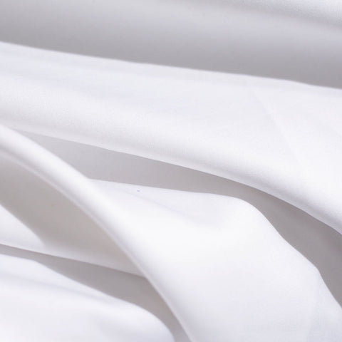 Striped Polyester Stretch Scuba Knit Fabric, 240 gsm, 160 cm — White
