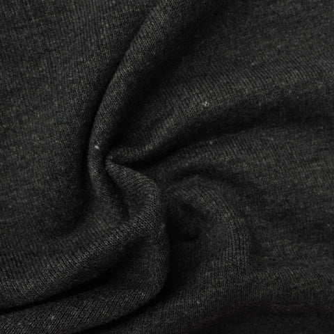 Charcoal Marl French Terry, Cotton-Poly