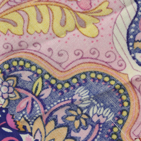 Purple Bold-Floral Knit, Viscose