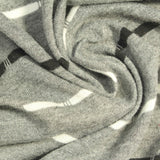 Dark Grey Horizontal-Stripe Jersey Knit, Poly-Viscose — photo 3