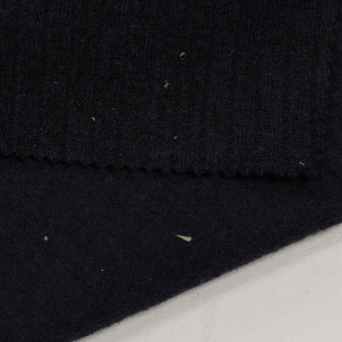 Polyester Stretch Rib Knit Fabric, 370 gsm, 148 cm — Black