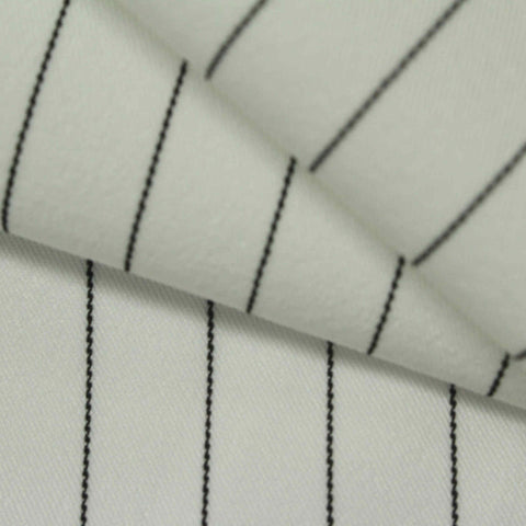 Black Vertical-Stripe Woven, Polyester, 246 gsm