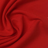 Brushed Polyester Viscose Stretch French Terry Fabric, 220 gsm, 160 cm — Red — photo 3