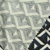 White Triangles Jersey Knit, Viscose — photo 3