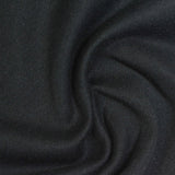 Brushed Polyester Cotton French Terry Fabric, 265 gsm, 180 cm — Black — photo 3