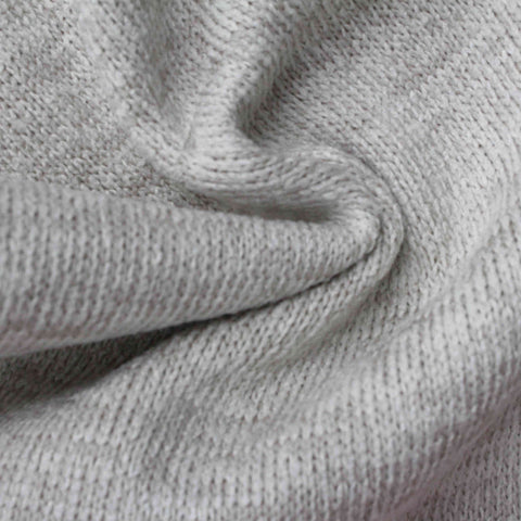 Light Grey Heather Chunky Knit, Polyester, 382 gsm