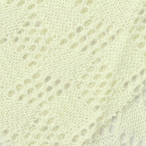 Cream Openwork Pointelle Knit, Acrylic