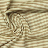 Light Beige Horizontal-Stripe Jersey Knit — photo 3