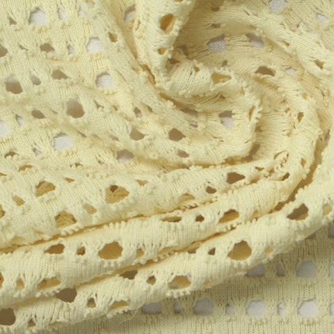 Polyester Stretch Knit Fabric, 310 gsm, 150 cm — Yellow