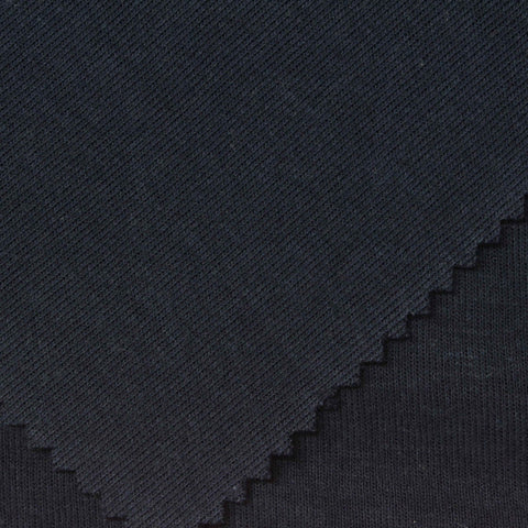 Cotton Polyester Scuba Knit Fabric, 289 gsm, 168 cm — Navy