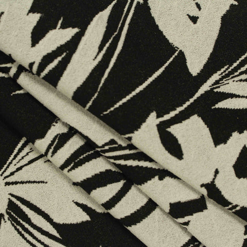 Black Abstract Jacquard, Polyester, 390 gsm