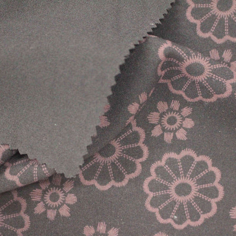 Pink Floral Knit, Poly-Viscose