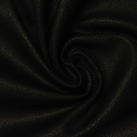 Polyester Viscose Stretch Ponte Knit Fabric, 295 gsm, 145 cm — Black