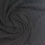Polyester Viscose Stretch Rib Knit Fabric, 253 gsm, 182 cm — Black — photo 3